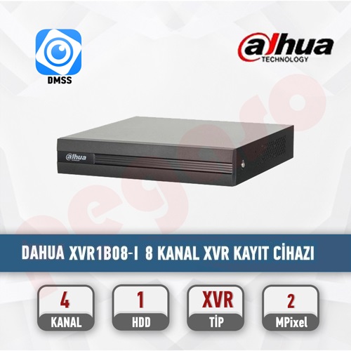 DAHUA XVR1B08-I 8 KANAL XVR KAYIT CİHAZI